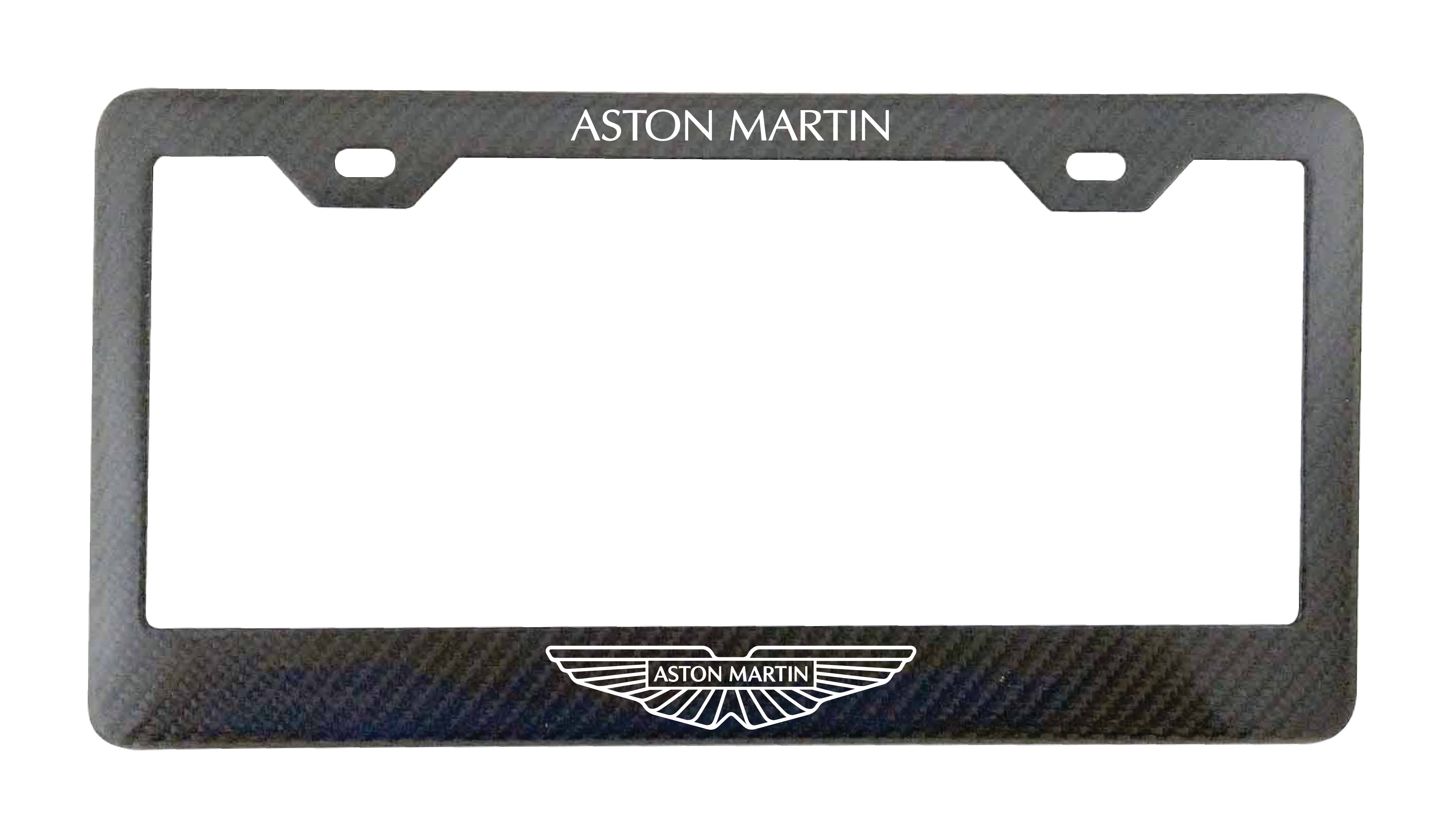Aston Martin License Frame Silver Logo and Text