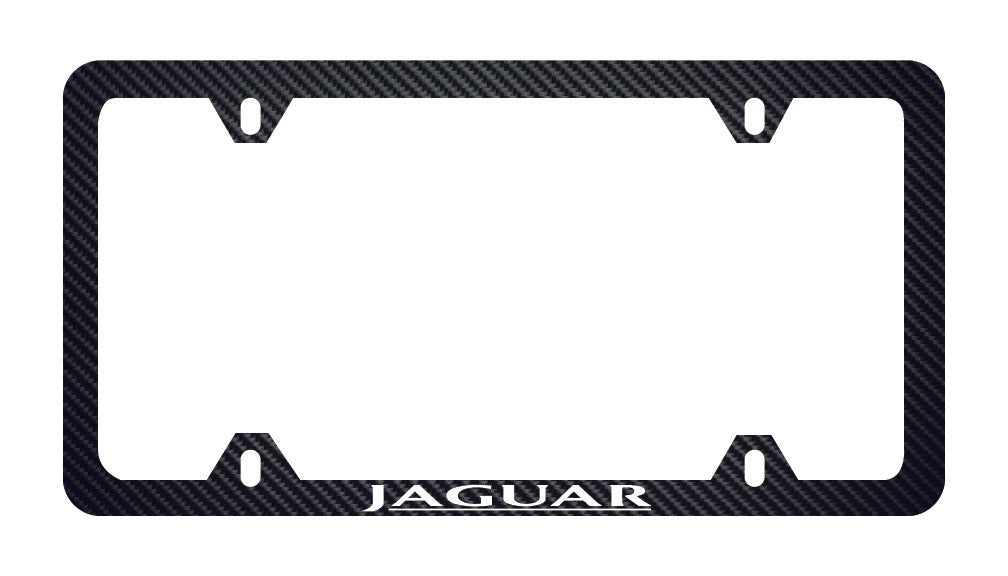 Jaguar Frame White Text Only 4 Hole