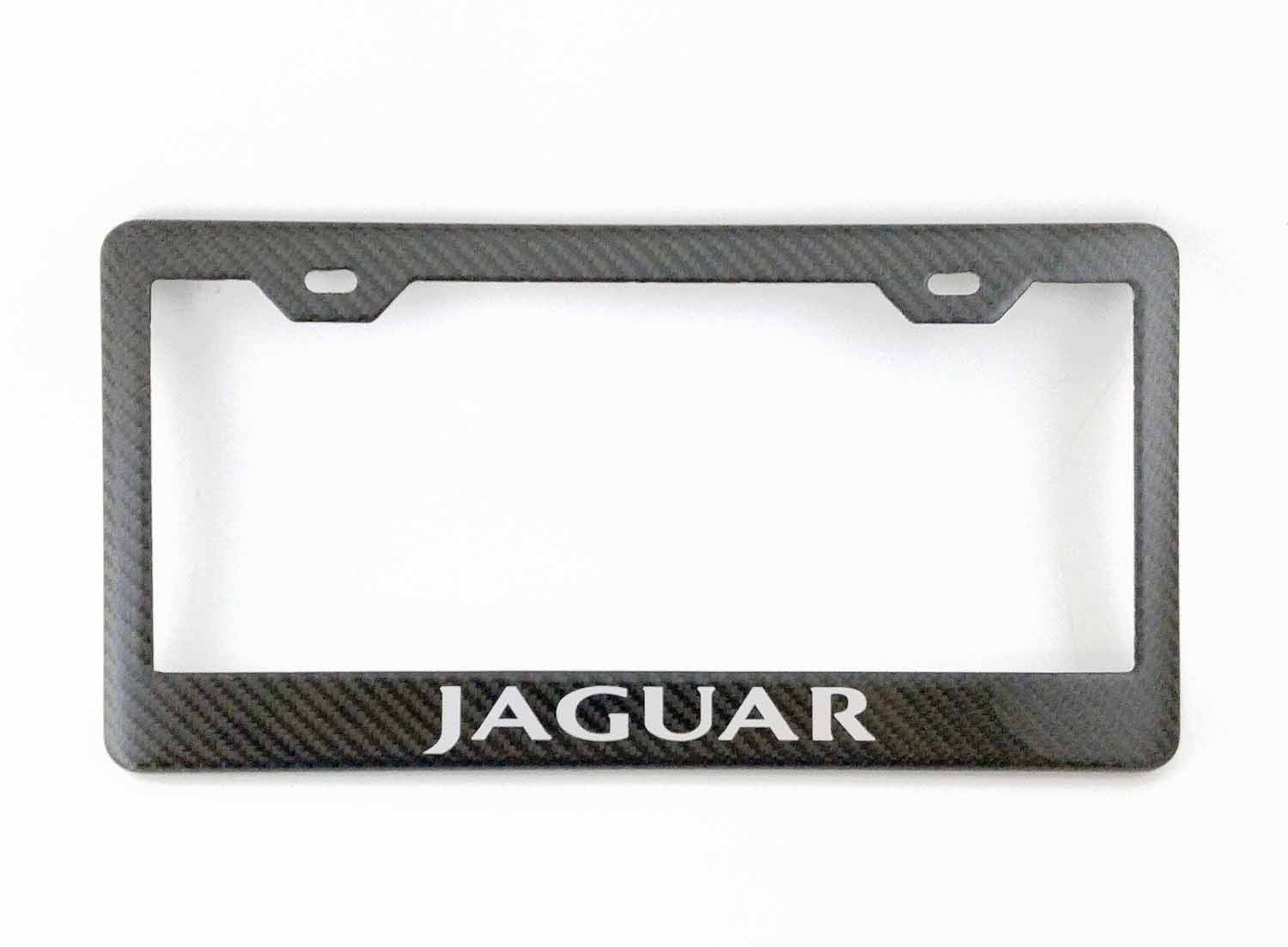 Jaguar License Frame Silver Text Only