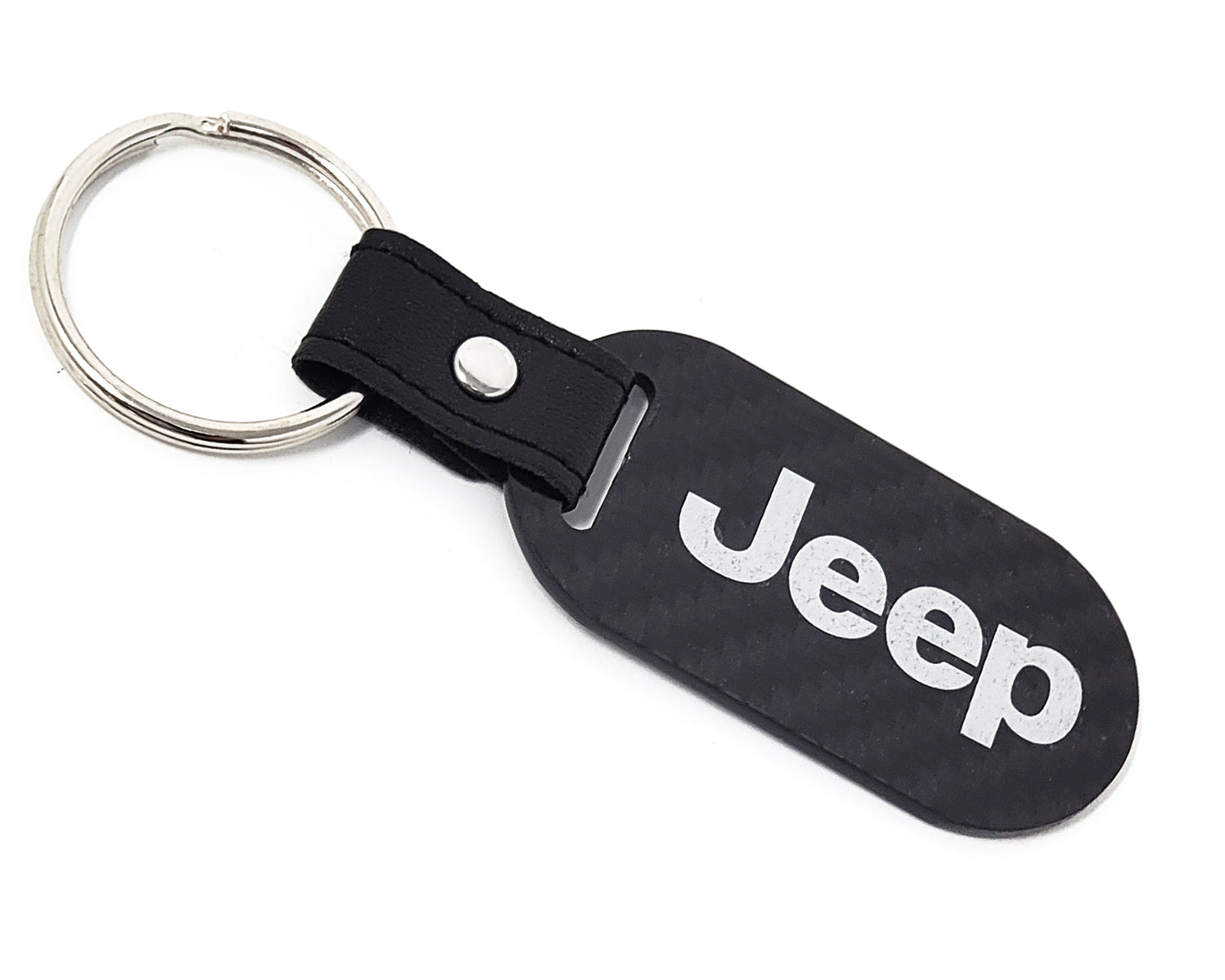 Jeep Silver Key Fob Carbon Fiber