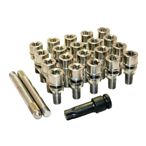 Mclaren Silver Satin "RAW" Titanium Wheel Bolts