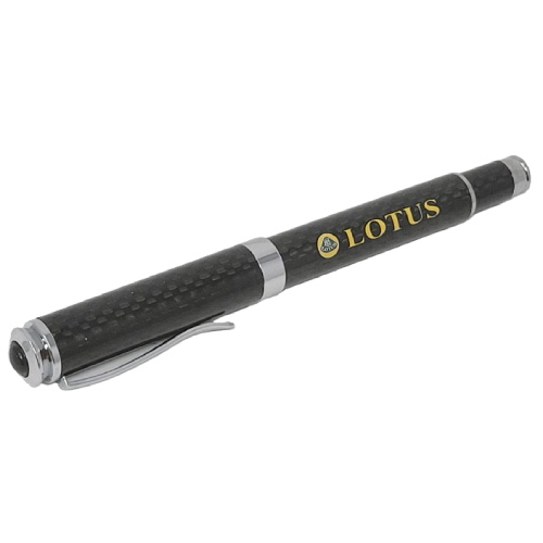 Lotus Yellow Text and Logo Carbon Fiber Pen