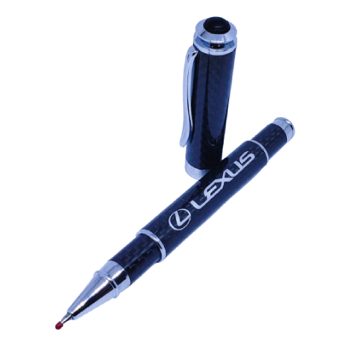 Lexus Silver Text and Logo Carbon Fiber Pen