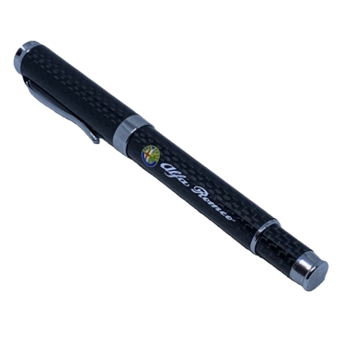 Alfa Romeo Text with Alfa Logo's Carbon Fiber Pen
