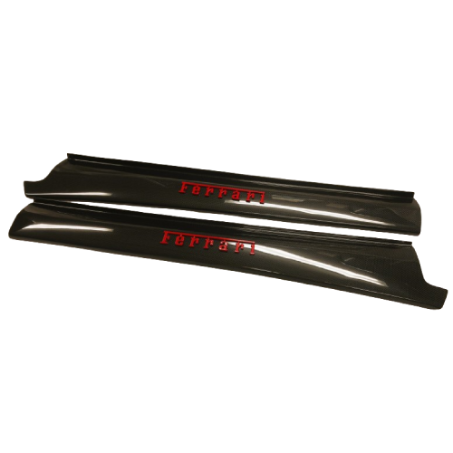 Ferrari 430 Carbon Fiber Door Sills Raised Script ( Red )