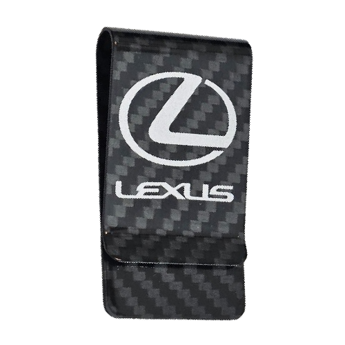 Lexus Silver Logo Carbon Fiber Money Clip