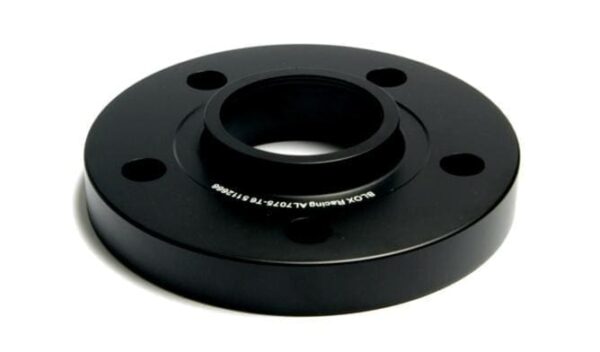 Black circular flange with mounting holes.
