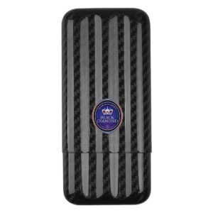 Black Diamond Triple Cigar Holder Exotic Carbon Fiber
