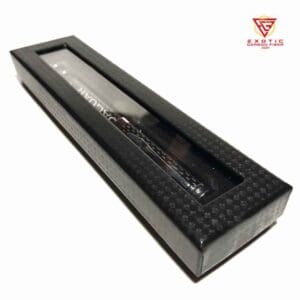 Jaguar Carbon Fiber Pen Silver Text and Cat