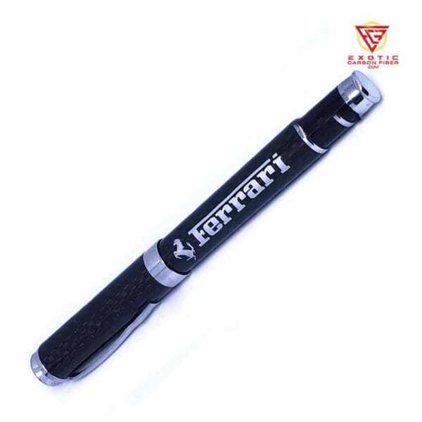 PEN005z_Ferrari_Silver_Cavallino_Carbon_FIber_Pen