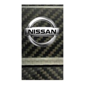 Nissan Money Clip Silver Logo Exotic Carbon Fiber