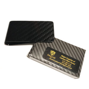 Toyota Money Clip Silver Text and Logo Exotic Carbon Fiber