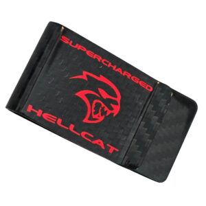 Dodge Hellcat Money Clip Red Logo Exotic Carbon Fiber