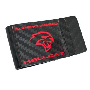 Dodge Hellcat Money Clip Red Logo Exotic Carbon Fiber