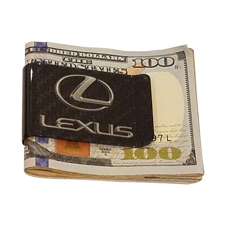 Lexus Money Clip Silver Logo Exotic Carbon Fiber