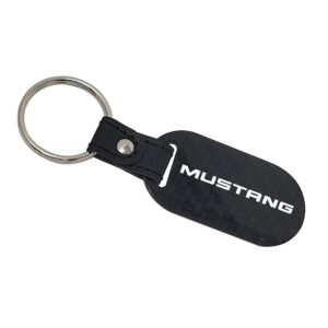 Mustang Key Fob Full Color Logo Exotic Carbon Fiber