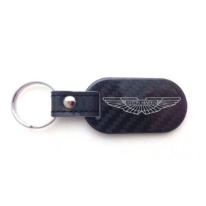 Aston Martin Key Fob Silver Logo Exotic Carbon Fiber
