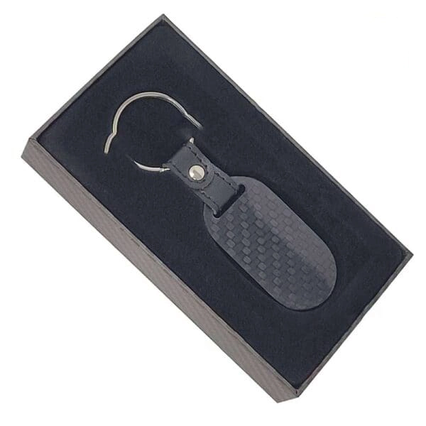 Blank Oval Key Fob Carbon Fiber Exotic Carbon Fiber