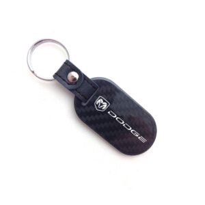 Dodge Challenger Key Fob White Logo Exotic Carbon Fiber