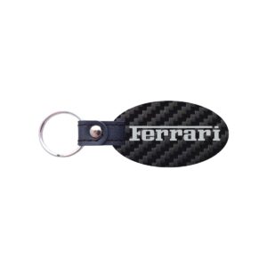 Ferrari Cavallino Key Fob Silver Logo Exotic Carbon Fiber