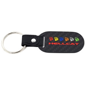 Dodge Hellcat Multicolor Key Fob Red Text Exotic Carbon Fiber