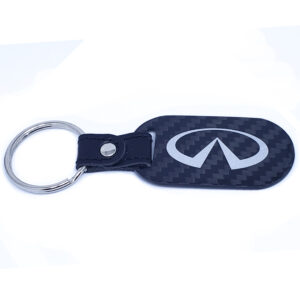 Infiniti Key Fob Silver Text and Logo Exotic Carbon Fiber