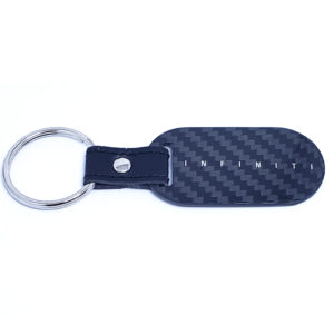 Infiniti Key Fob Silver Text and Logo Exotic Carbon Fiber