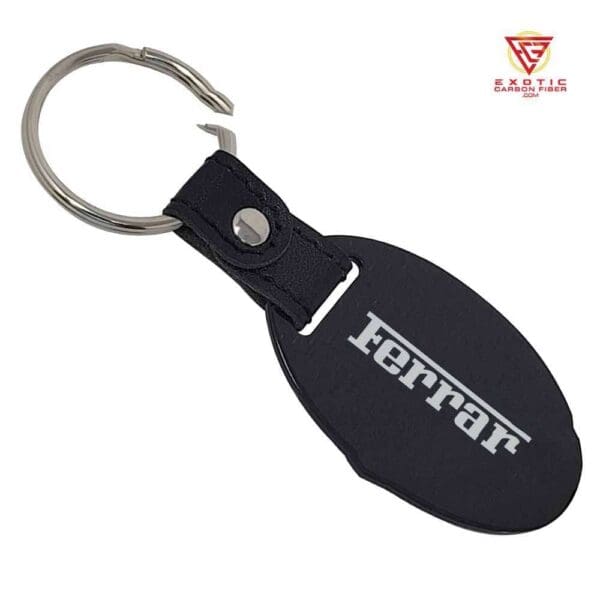 KR008zb_Ferrari_Silver_Cavallino_Oval_Keyfob