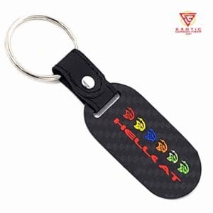 Dodge Hellcat Multicolor Key Fob Red Text