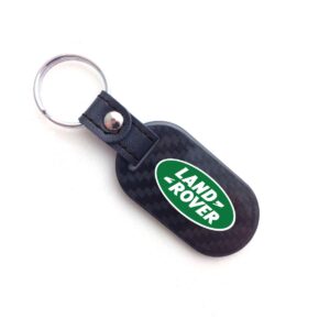 Land Rover Key Fob Silver Text Exotic Carbon Fiber