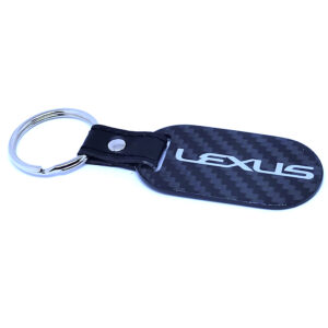 Lexus Key Fob Silver Text and Logo Exotic carbon Fiber
