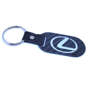 Lexus Key Fob Silver Text and Logo Exotic carbon Fiber