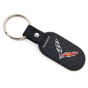 Corvette C7 Key Fob Full Color Oblong Exotic Carbon Fiber