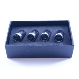Land Rover Valve Caps Black Background Exotic Carbon Fiber