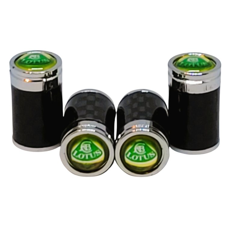 Lotus Tire Valve Caps Exotic Carbon Fiber