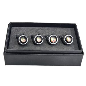 Abarth Tire Valve Caps Color Logo Exotic Carbon Fiber
