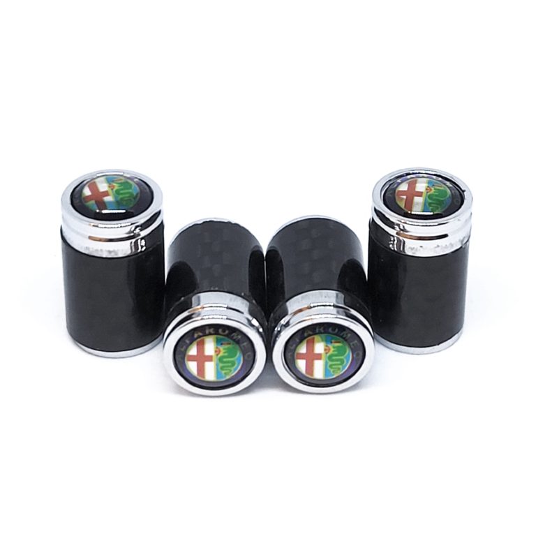 Alfa Romeo Color Valve Caps Exotic Carbon FIber