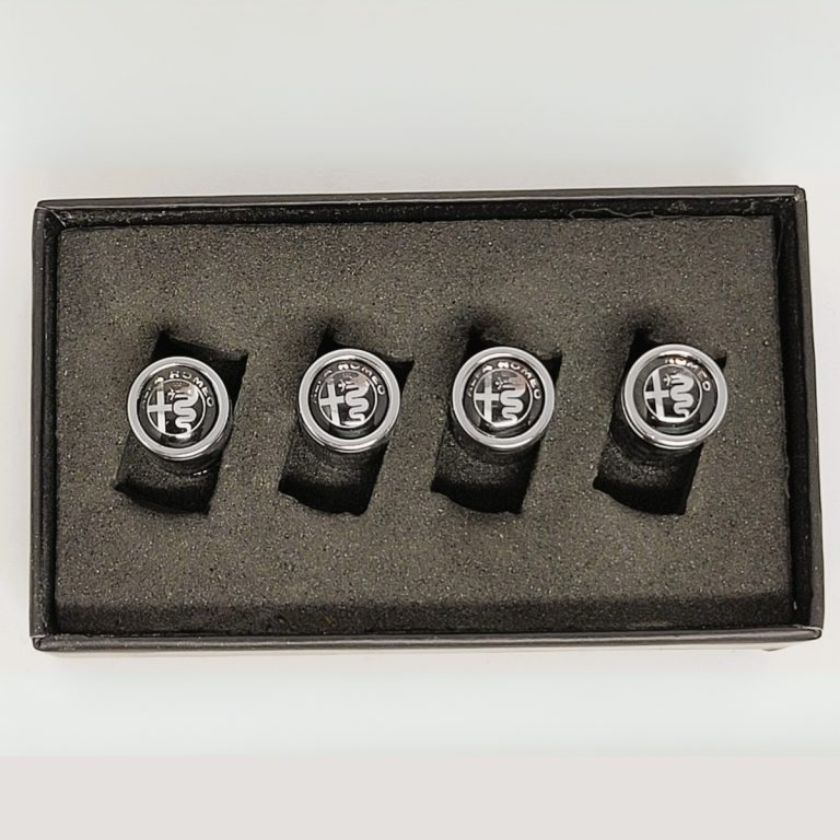 Alfa Romeo Valve Caps Silver Logo