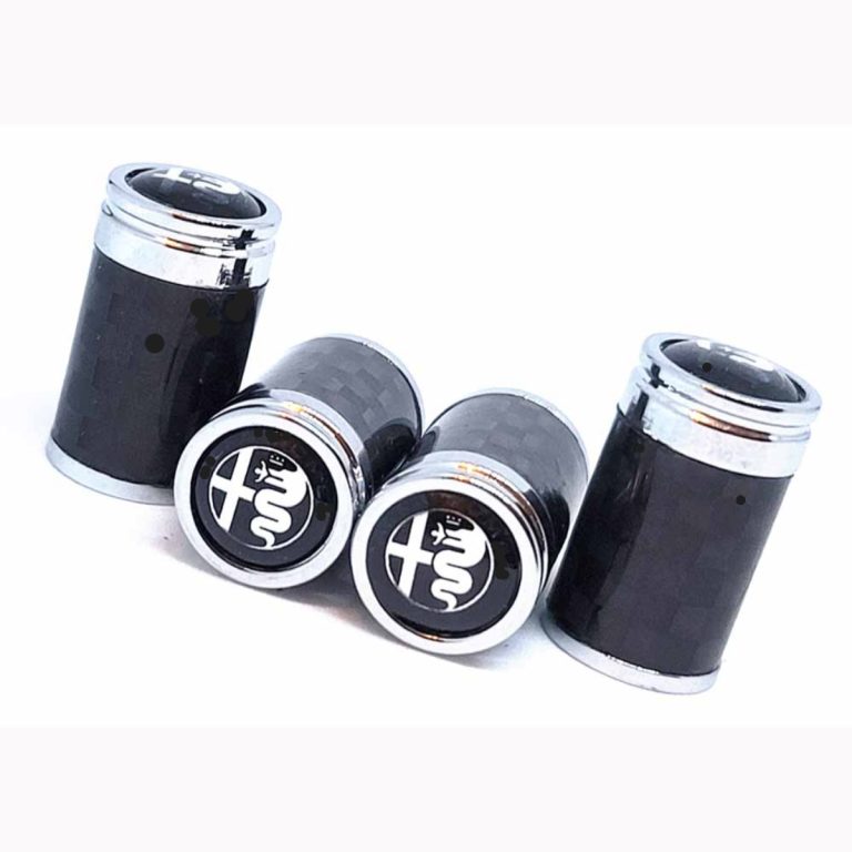 Alfa Romeo Valve Caps Silver Logo
