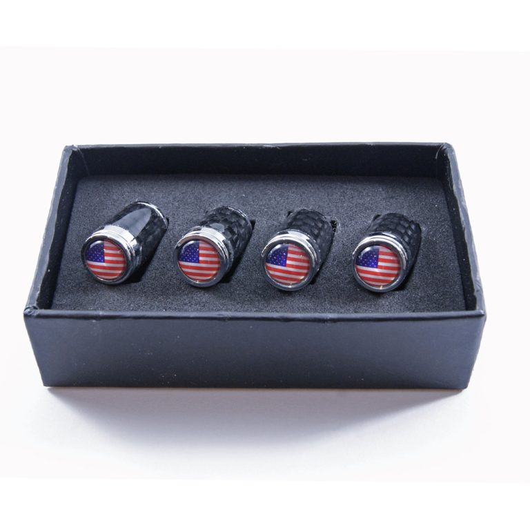 American Flag Tire Valve Caps USA