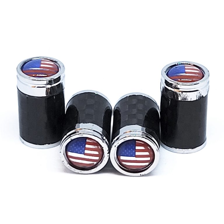 American Flag Tire Valve Caps USA