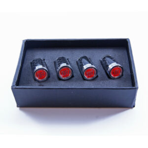 Fiat Tire Valve Caps Color Logo Exotic Carbon Fiber