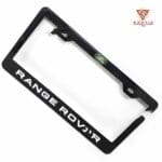 LP089z_Range_Rover_White_Text_Green_Logo_Plate_Frame