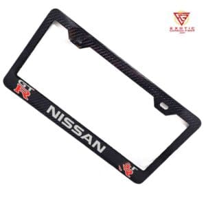 LP182z_Nissan_GTR_Silver_Text_Plate_Frame