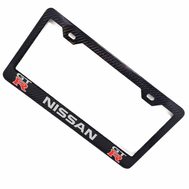 Nissan GTR Frame Silver Text and Logos Exotic Carbon Fiber