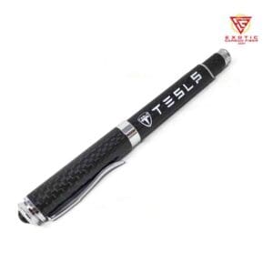 PEN038z_Tesla_White_Text_Carbon_Fiber_Pen