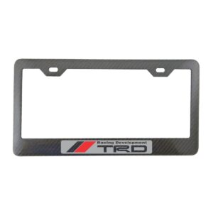 Toyota TRD License Frame Black Logo Exotic Carbon Fiber