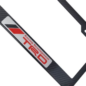 Toyota TRD License Frame Red Logo Exotic Carbon Fiber