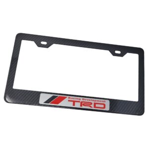 Toyota TRD License Frame Red Logo Exotic Carbon Fiber