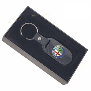 Alfa Romeo Key Fob Color Logo Oblong Exotic Carbon Fiber
